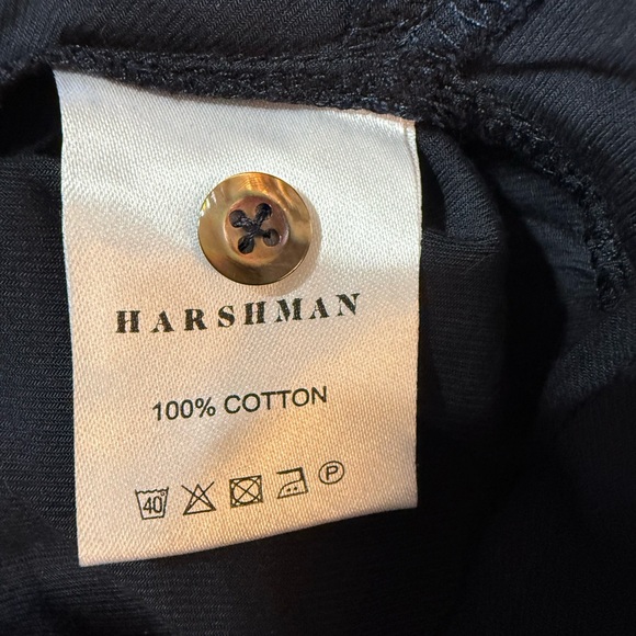 NWT Harshman Ornella Tunic Navy Blue Long Sleeve Mandarin Collar Button Down top - Picture 9 of 10